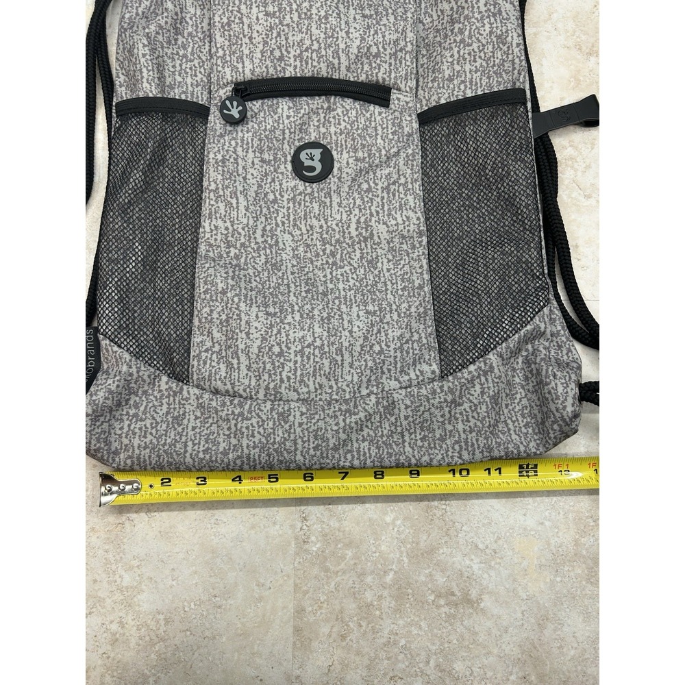 Geckobrands Drawstring‎ Backpack Black Gray Sports Bag - Picture 10 of 11